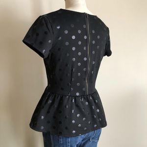 Peplum zipper back top